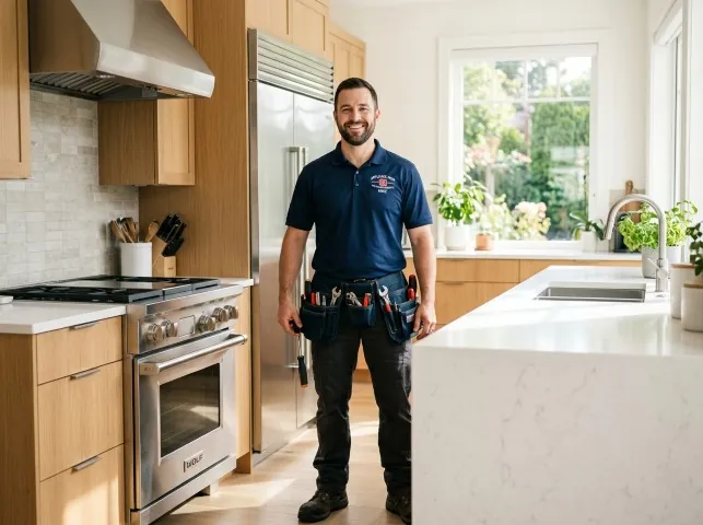 Appliance Repair Hero technician in a Allison Park, PA kitchen after an appliance repair
